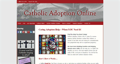 Desktop Screenshot of catholicadoptiononline.com