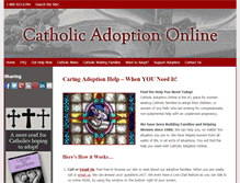 Tablet Screenshot of catholicadoptiononline.com